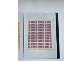 1922/23, Bestand von rund 390 Bogen, dabei OPD-Drucke und bessere wie 330B mehrfach und 334B, teils fehlerhaft bzw. gefaltet/