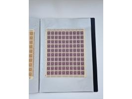 1922/23, Bestand von rund 390 Bogen, dabei OPD-Drucke und bessere wie 330B mehrfach und 334B, teils fehlerhaft bzw. gefaltet/