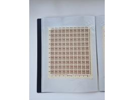 1922/23, Bestand von rund 390 Bogen, dabei OPD-Drucke und bessere wie 330B mehrfach und 334B, teils fehlerhaft bzw. gefaltet/