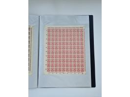 1922/23, Bestand von rund 390 Bogen, dabei OPD-Drucke und bessere wie 330B mehrfach und 334B, teils fehlerhaft bzw. gefaltet/