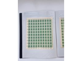 1922/23, Bestand von rund 390 Bogen, dabei OPD-Drucke und bessere wie 330B mehrfach und 334B, teils fehlerhaft bzw. gefaltet/