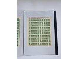 1922/23, Bestand von rund 390 Bogen, dabei OPD-Drucke und bessere wie 330B mehrfach und 334B, teils fehlerhaft bzw. gefaltet/