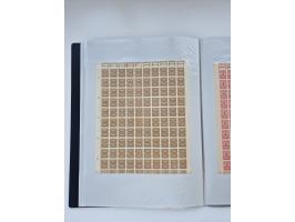 1922/23, Bestand von rund 390 Bogen, dabei OPD-Drucke und bessere wie 330B mehrfach und 334B, teils fehlerhaft bzw. gefaltet/