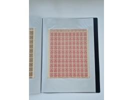 1922/23, Bestand von rund 390 Bogen, dabei OPD-Drucke und bessere wie 330B mehrfach und 334B, teils fehlerhaft bzw. gefaltet/