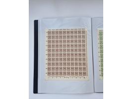 1922/23, Bestand von rund 390 Bogen, dabei OPD-Drucke und bessere wie 330B mehrfach und 334B, teils fehlerhaft bzw. gefaltet/