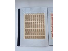 1922/23, Bestand von rund 390 Bogen, dabei OPD-Drucke und bessere wie 330B mehrfach und 334B, teils fehlerhaft bzw. gefaltet/