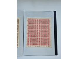1922/23, Bestand von rund 390 Bogen, dabei OPD-Drucke und bessere wie 330B mehrfach und 334B, teils fehlerhaft bzw. gefaltet/