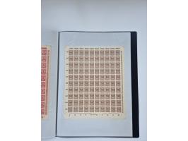 1922/23, Bestand von rund 390 Bogen, dabei OPD-Drucke und bessere wie 330B mehrfach und 334B, teils fehlerhaft bzw. gefaltet/