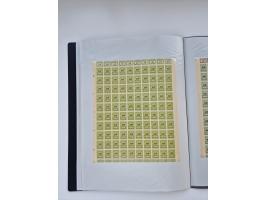 1922/23, Bestand von rund 390 Bogen, dabei OPD-Drucke und bessere wie 330B mehrfach und 334B, teils fehlerhaft bzw. gefaltet/