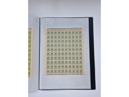 1922/23, Bestand von rund 390 Bogen, dabei OPD-Drucke und bessere wie 330B mehrfach und 334B, teils fehlerhaft bzw. gefaltet/