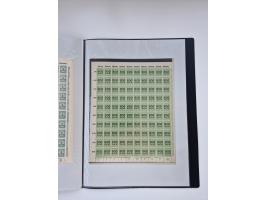 1922/23, Bestand von rund 390 Bogen, dabei OPD-Drucke und bessere wie 330B mehrfach und 334B, teils fehlerhaft bzw. gefaltet/