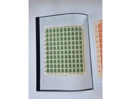 1922/23, Bestand von rund 390 Bogen, dabei OPD-Drucke und bessere wie 330B mehrfach und 334B, teils fehlerhaft bzw. gefaltet/