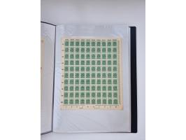 1922/23, Bestand von rund 390 Bogen, dabei OPD-Drucke und bessere wie 330B mehrfach und 334B, teils fehlerhaft bzw. gefaltet/