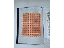 1922/23, Bestand von rund 390 Bogen, dabei OPD-Drucke und bessere wie 330B mehrfach und 334B, teils fehlerhaft bzw. gefaltet/