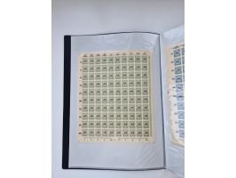 1922/23, Bestand von rund 390 Bogen, dabei OPD-Drucke und bessere wie 330B mehrfach und 334B, teils fehlerhaft bzw. gefaltet/