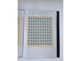 1922/23, Bestand von rund 390 Bogen, dabei OPD-Drucke und bessere wie 330B mehrfach und 334B, teils fehlerhaft bzw. gefaltet/