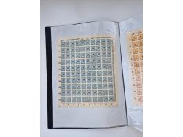 1922/23, Bestand von rund 390 Bogen, dabei OPD-Drucke und bessere wie 330B mehrfach und 334B, teils fehlerhaft bzw. gefaltet/