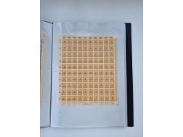 1922/23, Bestand von rund 390 Bogen, dabei OPD-Drucke und bessere wie 330B mehrfach und 334B, teils fehlerhaft bzw. gefaltet/