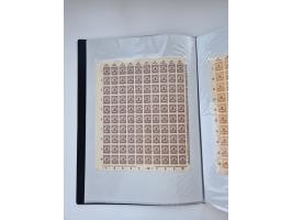 1922/23, Bestand von rund 390 Bogen, dabei OPD-Drucke und bessere wie 330B mehrfach und 334B, teils fehlerhaft bzw. gefaltet/