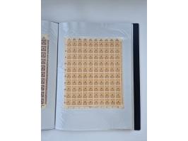 1922/23, Bestand von rund 390 Bogen, dabei OPD-Drucke und bessere wie 330B mehrfach und 334B, teils fehlerhaft bzw. gefaltet/