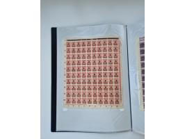 1922/23, Bestand von rund 390 Bogen, dabei OPD-Drucke und bessere wie 330B mehrfach und 334B, teils fehlerhaft bzw. gefaltet/