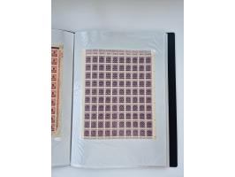 1922/23, Bestand von rund 390 Bogen, dabei OPD-Drucke und bessere wie 330B mehrfach und 334B, teils fehlerhaft bzw. gefaltet/