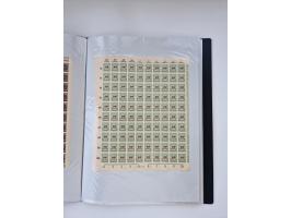 1922/23, Bestand von rund 390 Bogen, dabei OPD-Drucke und bessere wie 330B mehrfach und 334B, teils fehlerhaft bzw. gefaltet/