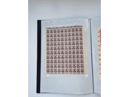 1922/23, Bestand von rund 390 Bogen, dabei OPD-Drucke und bessere wie 330B mehrfach und 334B, teils fehlerhaft bzw. gefaltet/