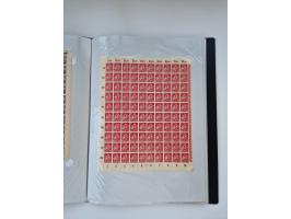 1922/23, Bestand von rund 390 Bogen, dabei OPD-Drucke und bessere wie 330B mehrfach und 334B, teils fehlerhaft bzw. gefaltet/