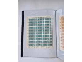 1922/23, Bestand von rund 390 Bogen, dabei OPD-Drucke und bessere wie 330B mehrfach und 334B, teils fehlerhaft bzw. gefaltet/