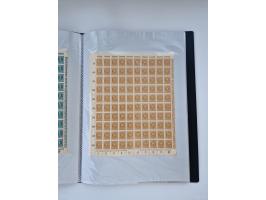 1922/23, Bestand von rund 390 Bogen, dabei OPD-Drucke und bessere wie 330B mehrfach und 334B, teils fehlerhaft bzw. gefaltet/