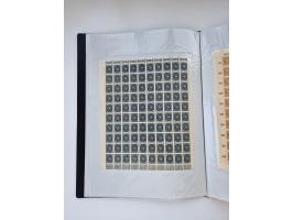 1922/23, Bestand von rund 390 Bogen, dabei OPD-Drucke und bessere wie 330B mehrfach und 334B, teils fehlerhaft bzw. gefaltet/