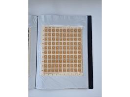 1922/23, Bestand von rund 390 Bogen, dabei OPD-Drucke und bessere wie 330B mehrfach und 334B, teils fehlerhaft bzw. gefaltet/