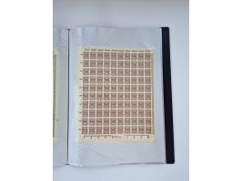 1922/23, Bestand von rund 390 Bogen, dabei OPD-Drucke und bessere wie 330B mehrfach und 334B, teils fehlerhaft bzw. gefaltet/