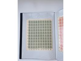 1922/23, Bestand von rund 390 Bogen, dabei OPD-Drucke und bessere wie 330B mehrfach und 334B, teils fehlerhaft bzw. gefaltet/