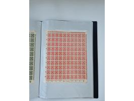 1922/23, Bestand von rund 390 Bogen, dabei OPD-Drucke und bessere wie 330B mehrfach und 334B, teils fehlerhaft bzw. gefaltet/