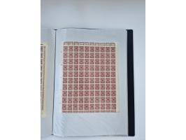 1922/23, Bestand von rund 390 Bogen, dabei OPD-Drucke und bessere wie 330B mehrfach und 334B, teils fehlerhaft bzw. gefaltet/