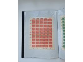 1922/23, Bestand von rund 390 Bogen, dabei OPD-Drucke und bessere wie 330B mehrfach und 334B, teils fehlerhaft bzw. gefaltet/