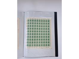 1922/23, Bestand von rund 390 Bogen, dabei OPD-Drucke und bessere wie 330B mehrfach und 334B, teils fehlerhaft bzw. gefaltet/