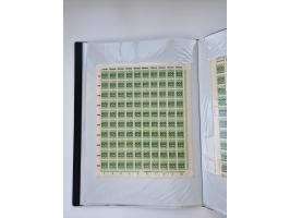 1922/23, Bestand von rund 390 Bogen, dabei OPD-Drucke und bessere wie 330B mehrfach und 334B, teils fehlerhaft bzw. gefaltet/