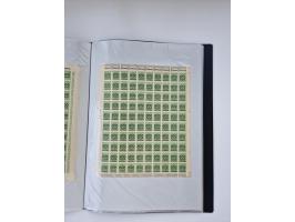 1922/23, Bestand von rund 390 Bogen, dabei OPD-Drucke und bessere wie 330B mehrfach und 334B, teils fehlerhaft bzw. gefaltet/