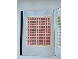 1922/23, Bestand von rund 390 Bogen, dabei OPD-Drucke und bessere wie 330B mehrfach und 334B, teils fehlerhaft bzw. gefaltet/