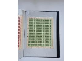 1922/23, Bestand von rund 390 Bogen, dabei OPD-Drucke und bessere wie 330B mehrfach und 334B, teils fehlerhaft bzw. gefaltet/