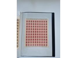 1922/23, Bestand von rund 390 Bogen, dabei OPD-Drucke und bessere wie 330B mehrfach und 334B, teils fehlerhaft bzw. gefaltet/