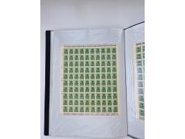 1922/23, Bestand von rund 390 Bogen, dabei OPD-Drucke und bessere wie 330B mehrfach und 334B, teils fehlerhaft bzw. gefaltet/