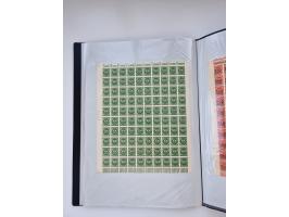 1922/23, Bestand von rund 390 Bogen, dabei OPD-Drucke und bessere wie 330B mehrfach und 334B, teils fehlerhaft bzw. gefaltet/