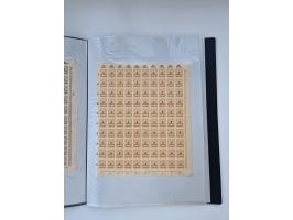 1922/23, Bestand von rund 390 Bogen, dabei OPD-Drucke und bessere wie 330B mehrfach und 334B, teils fehlerhaft bzw. gefaltet/