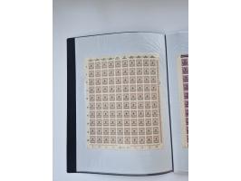 1922/23, Bestand von rund 390 Bogen, dabei OPD-Drucke und bessere wie 330B mehrfach und 334B, teils fehlerhaft bzw. gefaltet/