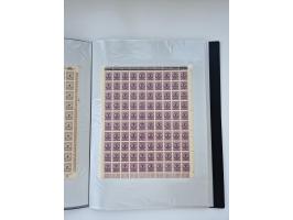 1922/23, Bestand von rund 390 Bogen, dabei OPD-Drucke und bessere wie 330B mehrfach und 334B, teils fehlerhaft bzw. gefaltet/