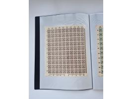 1922/23, Bestand von rund 390 Bogen, dabei OPD-Drucke und bessere wie 330B mehrfach und 334B, teils fehlerhaft bzw. gefaltet/